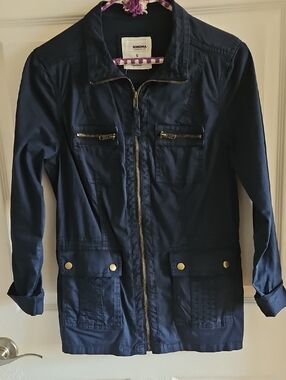 Sonoma Navy Utility Jacket with Zip Pockets